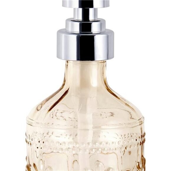 3-Piece Floral Hedge Tinted Glass Bathroom Accessory Set Blush Pink - Picture 3 of 7